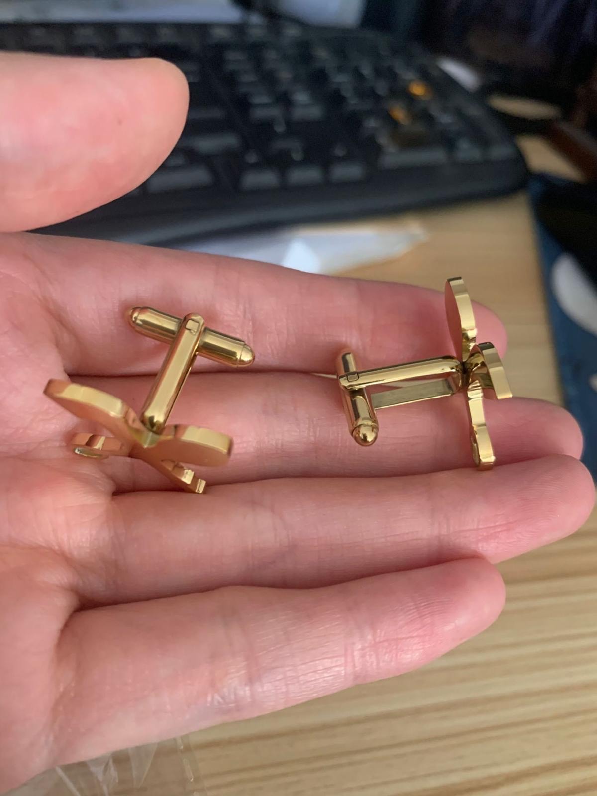 18k Gold Plated Cufflinks - Image 2